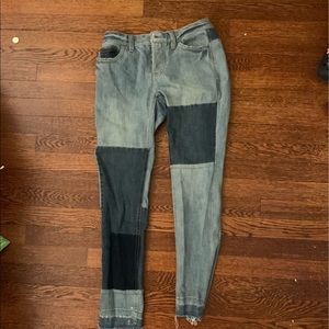 Free People Patchwork Jeans